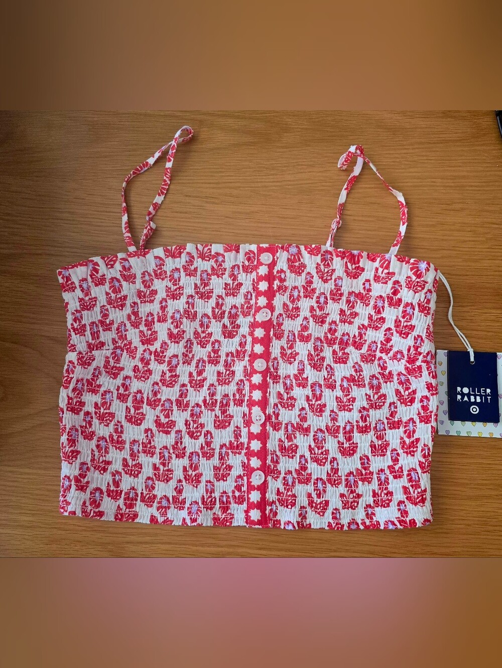 Roller Rabbit White and Red Tank Top